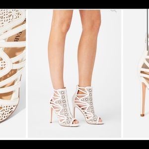 White Dressy Heeled Sandals